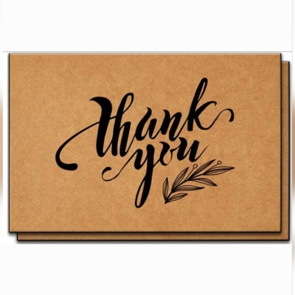 ohuhu Other - New 18 Count Blank Thank You Cards, Brown Kraft Paper with Envelopes. 4x6